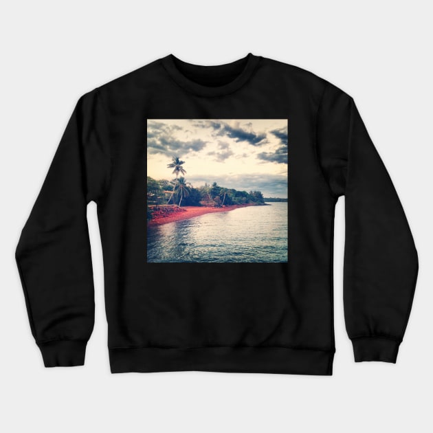 Indo Pacific Coastline Crewneck Sweatshirt by wanungara